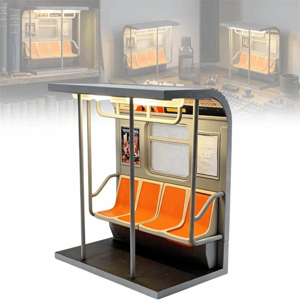 Vintage Subway Train Lamp Mini Aesthetic Desk Decor New York City Model  for Train Enthusiasts