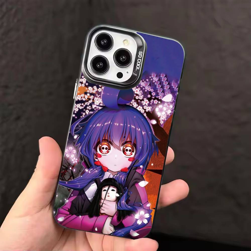 DARK GATHERING Аниме Чехол для телефона Для iPhone 17 16 15 14 13 12 11 Pro Max Plus Серебристый конфетный Матовый чехол