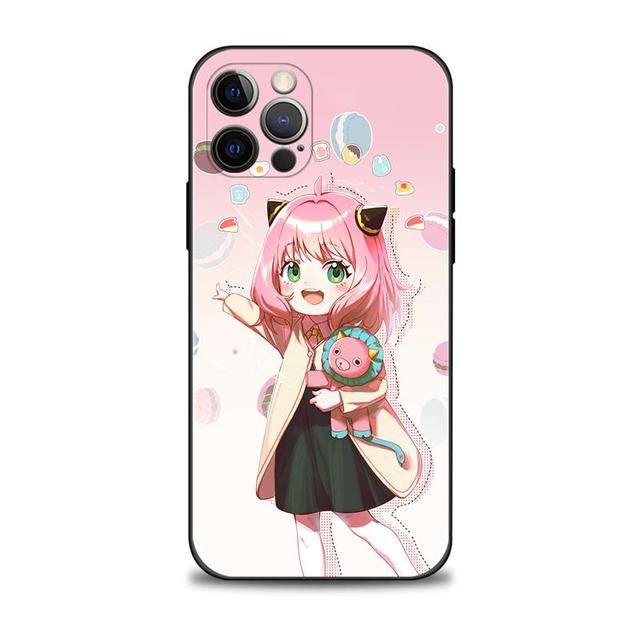 Чехол для телефона Apple Iphone 14 13 12 11 Pro Max 13 12 Mini Xs Max Xr X 7 8 6 6s Plus, чехол Spy X Family Pink Smile Anya Damian