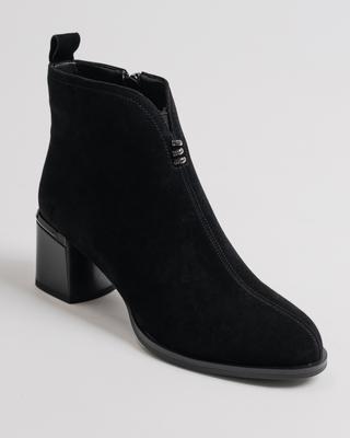 Ботинки на каблуке Melanda 51328 36 черные замша