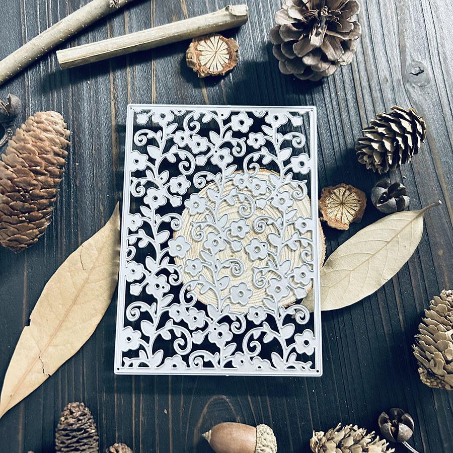 Фон из цветов Рамка Металлические режущие штампы Для DIY Скрапбукинга Альбом Бумажные Карты Декоративные Поделки Тиснение Высечки