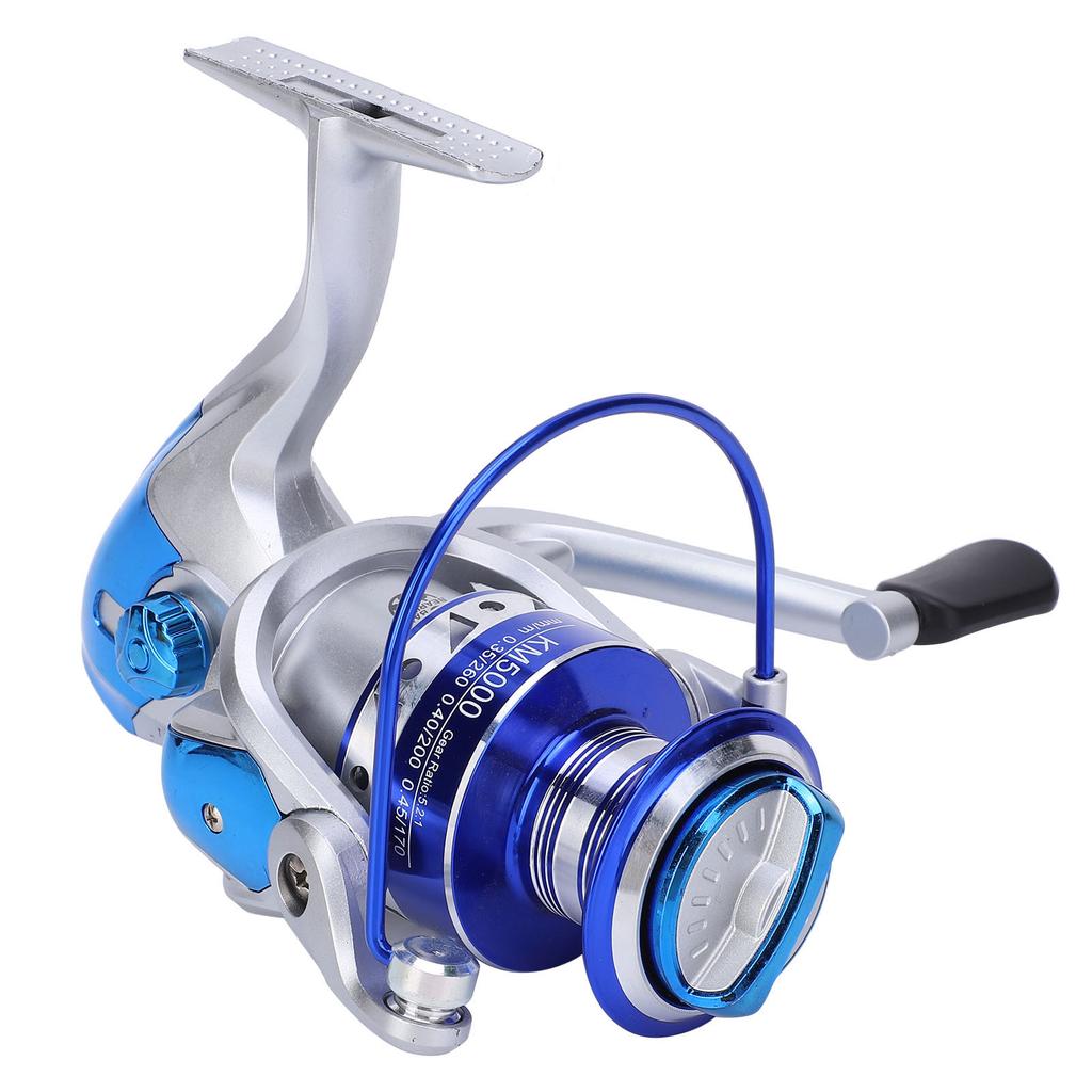 Металлическая спиннинговая катушка 13 подшипников 5.2:1 Передаточное число Взаимозаменяемая левая/правая рыболовная катушкаKM5000