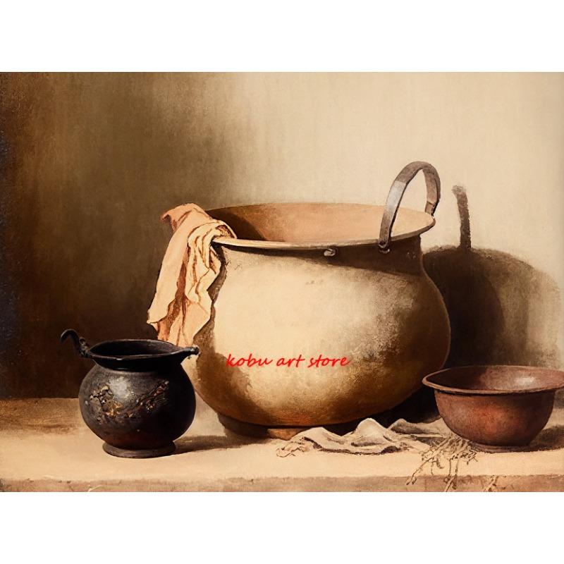 Винтажные цветочные горшки кувшины яблоки натюрморт постер фермерский принт холст картина ретро настенное искусство картина кухня комната домашний декор