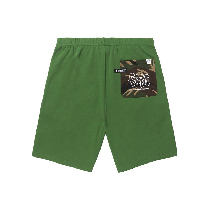 Aape Logo patch Drop crotch Shorts AAPSPM6985XXK