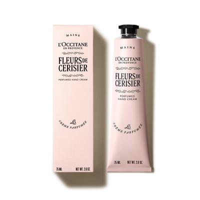 Fleur de Sourisie Сакура Парфюмированный крем для рук Большой Популярный для мужчин и Подарок на день рождения L'OCCITANE (вишня в цвету) Крем, 75 мл, Объем, Увлажняющий, Женский,
