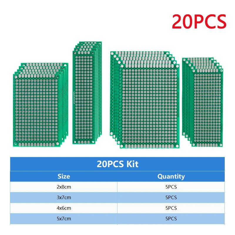 4PCS-40PCS PCB Prototype Board Universal Green Double Sided 2x8 3x7 4x6 5x7 7x9CM Protoboard Breadboard DIY Electronic Kit
