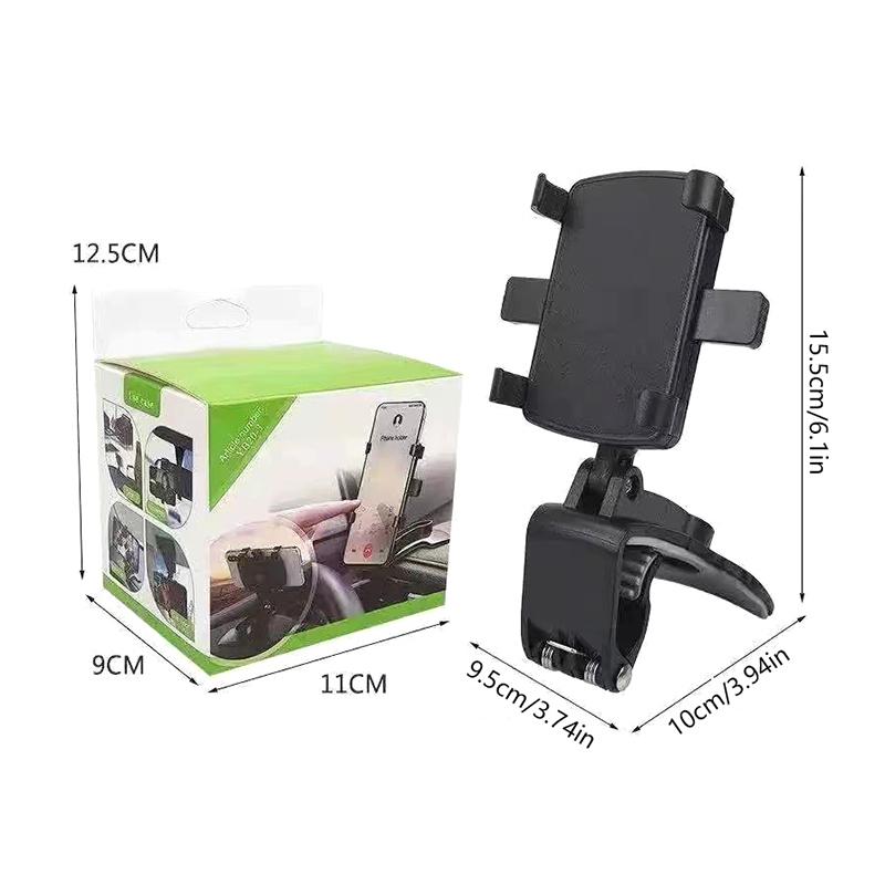 1 шт. держатель мобильного телефона на приборную панель автомобиля, вращающийся зажим для приборной панели для смартфона, вращающийся на 360 градусов, автомобильный держатель для телефона
