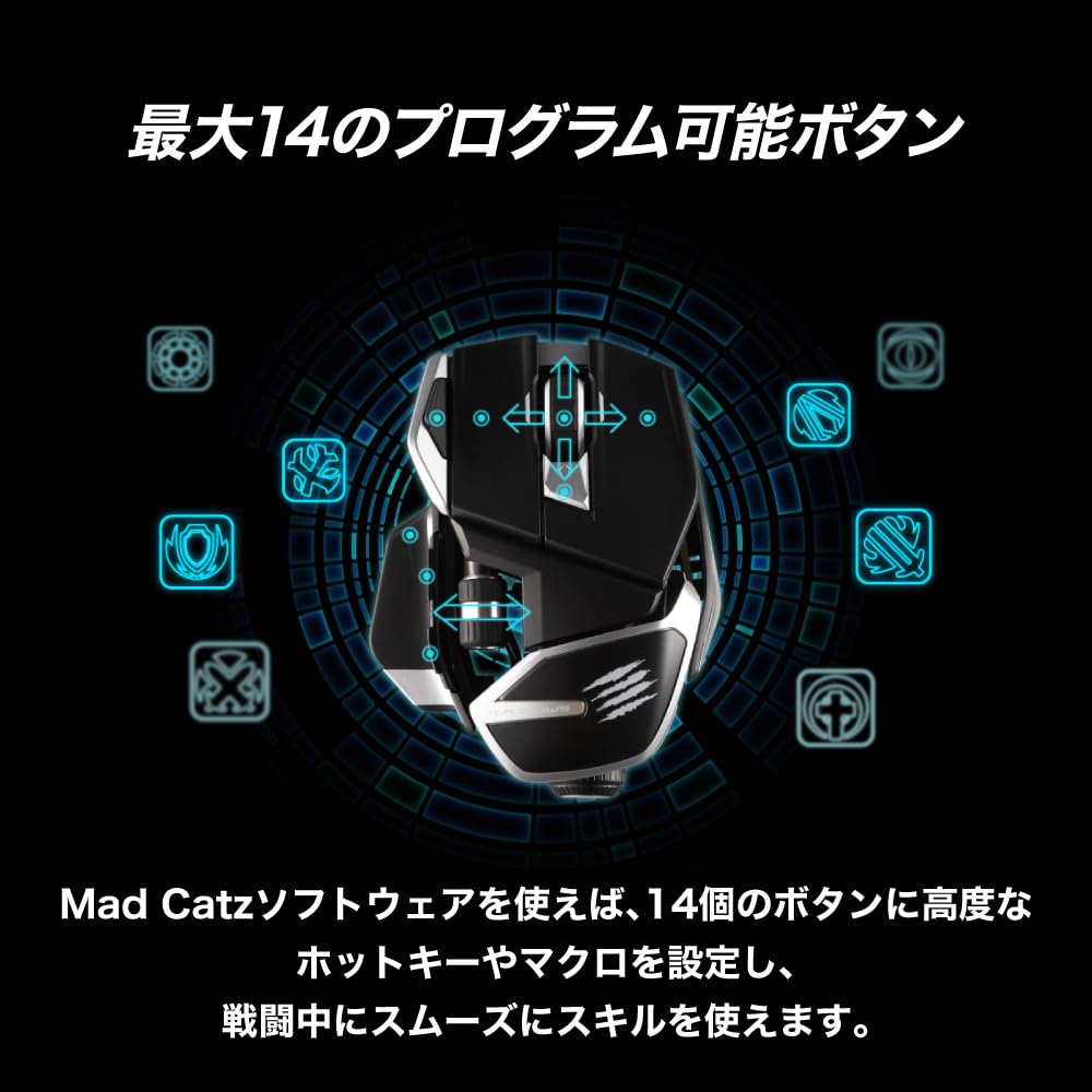 Беспроводная игровая мышь Mad Catz DWS R.A.T. Двухрежимный MR07DHINBL000-0J