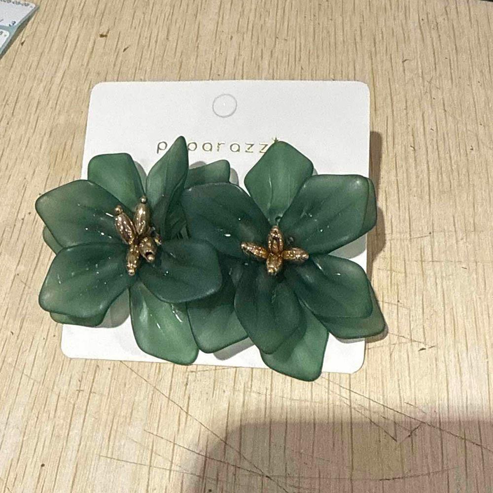 Women Girls Big Flower Shape Personality Petals Jewelry Accessories Studs Earrings Drop Earrings