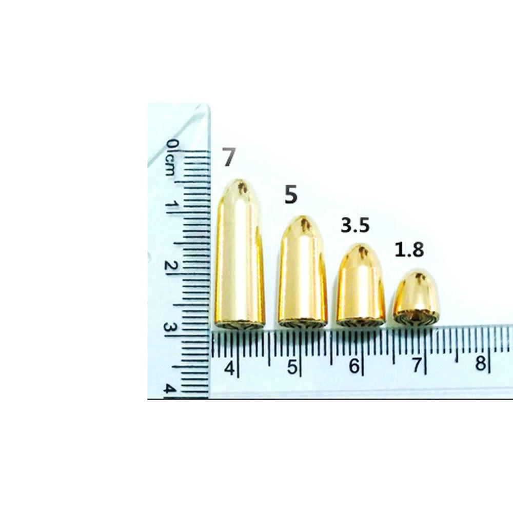 20pcs Weights Assorted Copper Jig Head Fall Down Fishing Sinkers Kit 3.5/5/7g Bullet Shape Split Fishing Tackle Sinker Combo Set