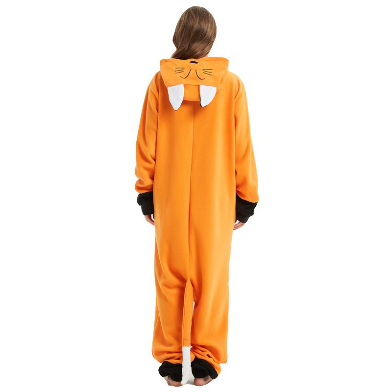 Комбинезон кигуруми с лисой для взрослых и женщин, флисовая цельная пижама для всего тела, Хэллоуин, косплей, праздничный наряд