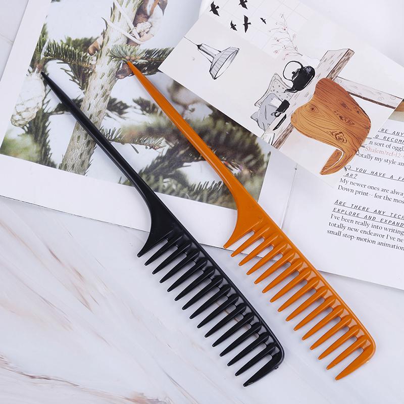 1 шт. расческа с хвостиком, салонная щетка для волос, парикмахерский инструмент, сделай сам, расчески с широкими зубцами