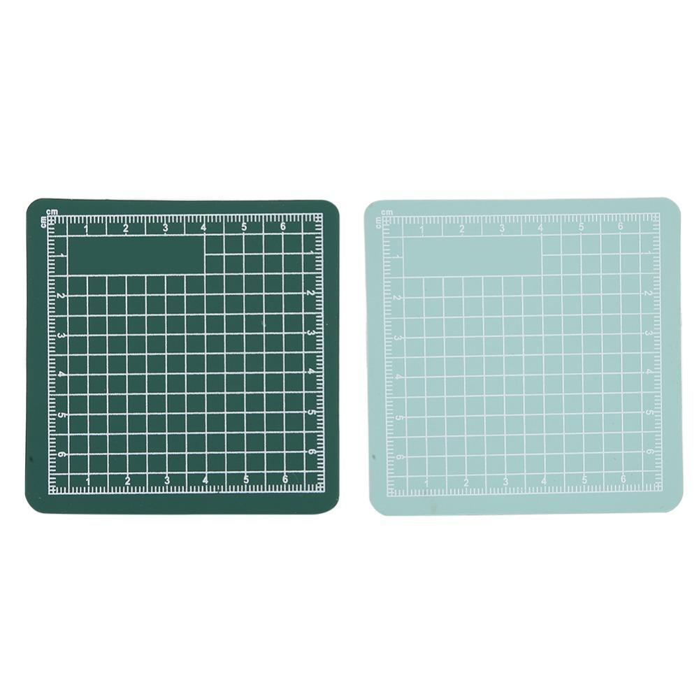 2pcs Square Cutting Mat 8x8cm Paper Cutting Board Anti Slip Mini Cutting Pad Handmade Craft
