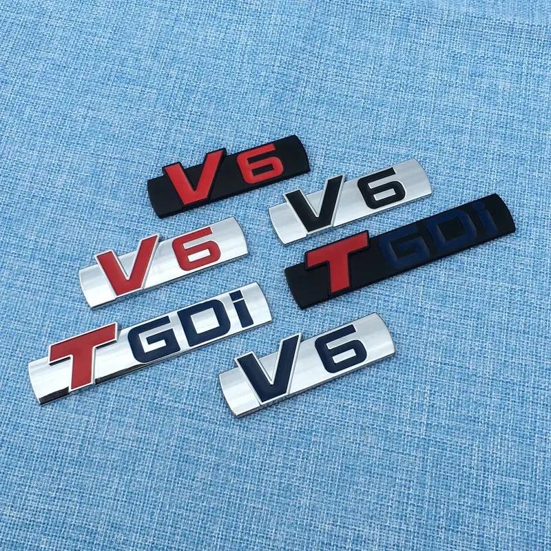 Авто Стайлинг Металлический Логотип Эмблема Двигателя V6 Багажник Спортивный Турбо Значок Авто 3D Наклейка Декаль Аксессуары