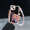 Чехлы для телефонов Ae76 Dog Color Doodle Design Soft для iPhone 16 15 14 13 12 11 Pro Max 8 Plus XR с ремешком на запястье, защитным шнурком для углов, задняя крышка