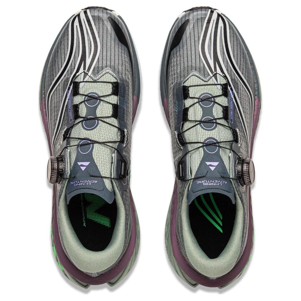 Кроссовки мужские Li Ning Lu Pro V2 серо-зеленые ARNU007-2