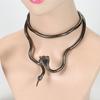 Gold Plated Snake Chain Necklace Bendable Link Chain Statement Jewelry for Women for Party & Gift