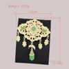 Elegant Crystal Women's Brooch Jewelry Gold Hijab Brooch Flower Bride Wedding Jewelry