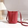 IELGY Soft Leather Messenger Bucket Bag Commuter Fashion Bag