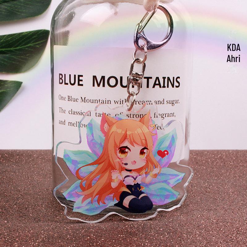 Аниме акриловый двухслойный сэндвич-подвесной брелок - Lualu Blind Monk Yasuo Comic Exhibition Accessories