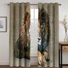 Cougar Wild Lion Tiger Wolf Animal Print Window Curtains for Kids Room Luxury Bedroom Hotel Home Decor Window Balcony Drapes