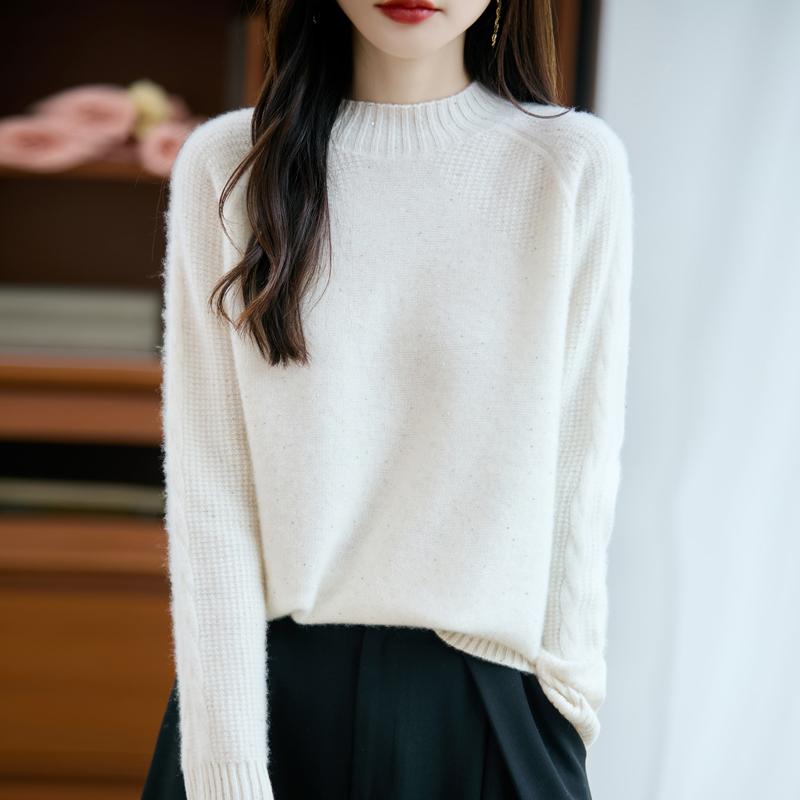Женский кашемировый свитер Qinghe кашемир 30% кашемир 70% шерсть осенне-зимний пуловер теплый и модный