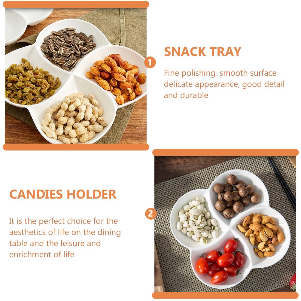 Поднос для закусок Тарелка для фруктов Поднос для раздельных мисок для вечеринок Меламиновая еда Десертные тарелки для конфет Подносы Контейнер