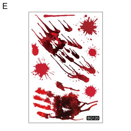 Стикер на окно съемный ужасы бесследный многоразовый страшная сцена макет ПВХ тень призрака отпечаток крови Хэллоуин электростатическая наклейка на окно витрина