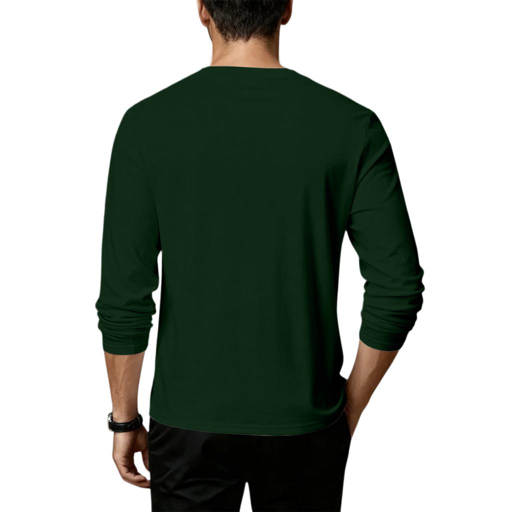 Мужской повседневный однотонный оверсайз топ с длинным рукавом