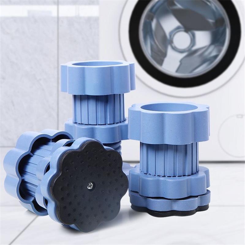 Универсальная противоскользящая и ударопрочная подставка для стиральной машины и холодильника с регулируемой высотой, антивибрационными ножками для снижения шума, влагостойкая, прочная