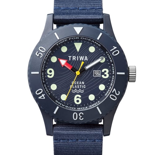 TRIWA Men's and Women's Time for Oceans Submariner Deep Blue Watch TFO202-CL150712, Officially Imported