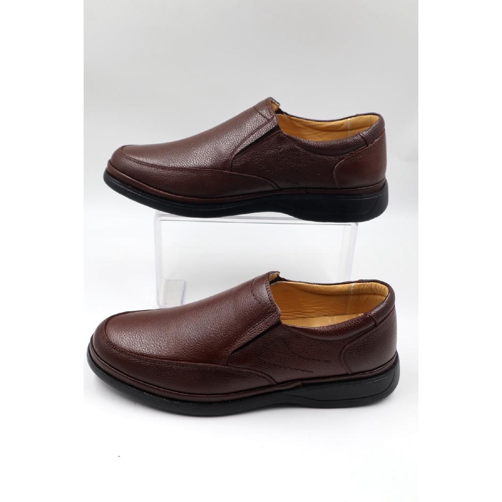 Мужские повседневные туфли для папы из натуральной кожи с ортопедической гелевой подошвой и внутренней внутренней поверхностью