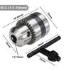 Патрон для сверлильного станка с ЧПУ B12 с ключом Диапазон зажима 1 5 10 мм Подходит для фрезерного станка и деревообрабатывающих проектов
