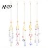 Reflective Light Pendant Crystal Suncatcher, Rainbow Maker Prism Hanging Wind Chime, Ornament for Window, Balcony, Garden, Patio Indoor Outdoor