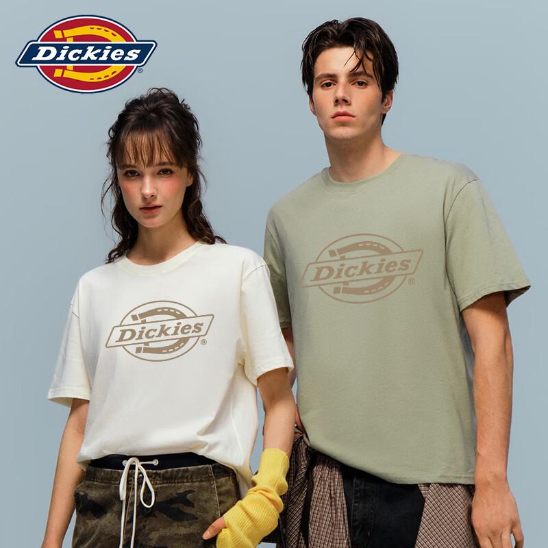 Мужская американская модная футболка Dickies с коротким рукавом, 100% хлопок, B