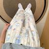 Женские мультяшные фланелевые штаны для сна в корейском стиле - можно носить на улице осенью и зимой 2025