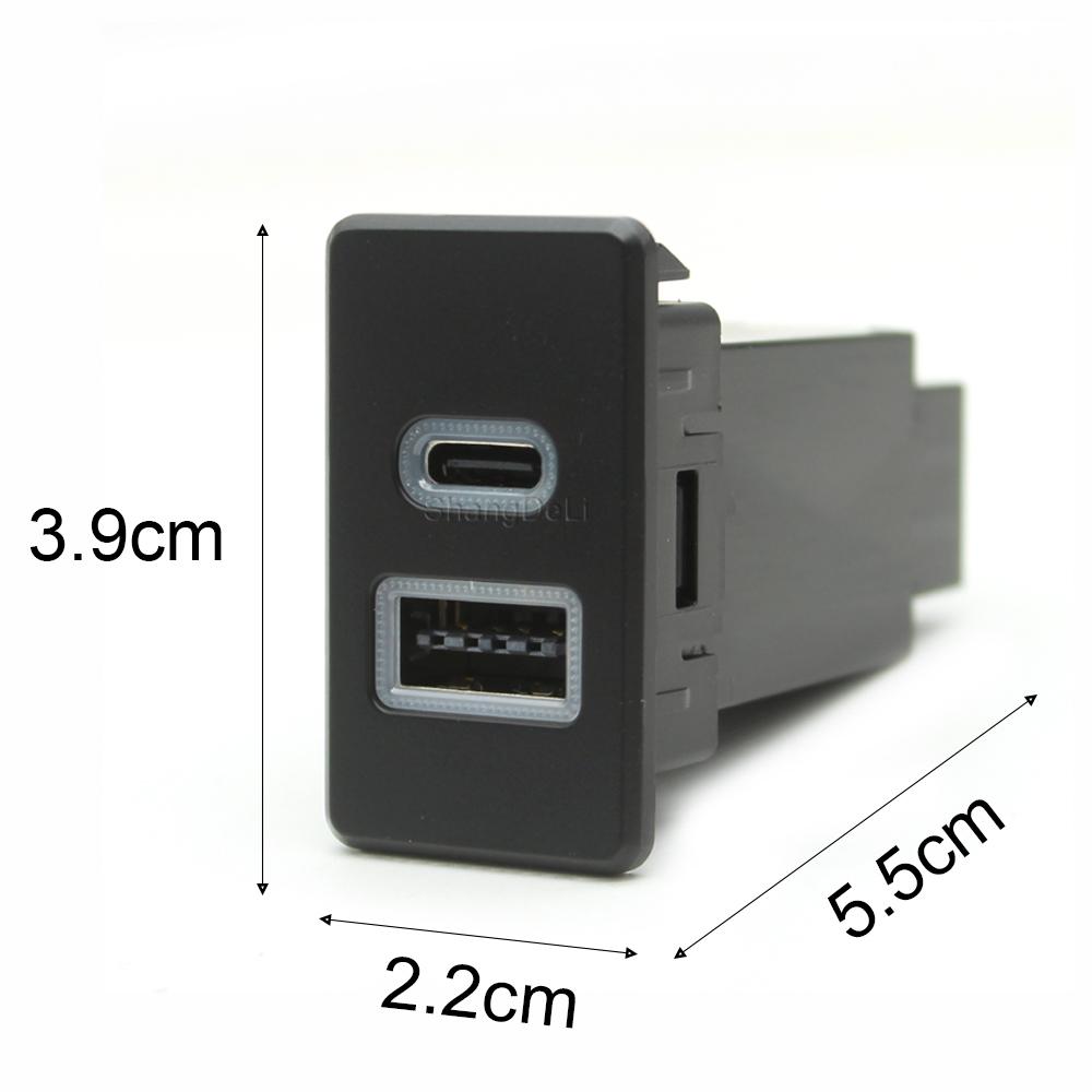 Автомобильное USB-зарядное устройство PD Быстрая зарядка телефона QC3.0 Двухпортовый интерфейсный разъем-адаптер для Nissan Paladin Patrol Y60 Y61 Аксессуары