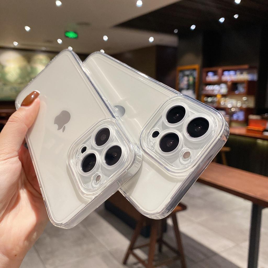 Прозрачный мягкий чехол из ТПУ с прямыми краями для iPhone 15 Pro Max, Полное покрытие, Минималистичный защитный чехол 16 дюймов