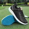 Waterproof Men’s Golf Shoes Lace-up Golf Training Sneakers Spikeless Golf Trainers Breathable Business Dress Shoes Casual Travel