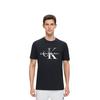 Calvin Klein Overlapping Letter Print Casual Crew Neck Short Sleeve T-Shirt Men Tops Black 40DC813-002