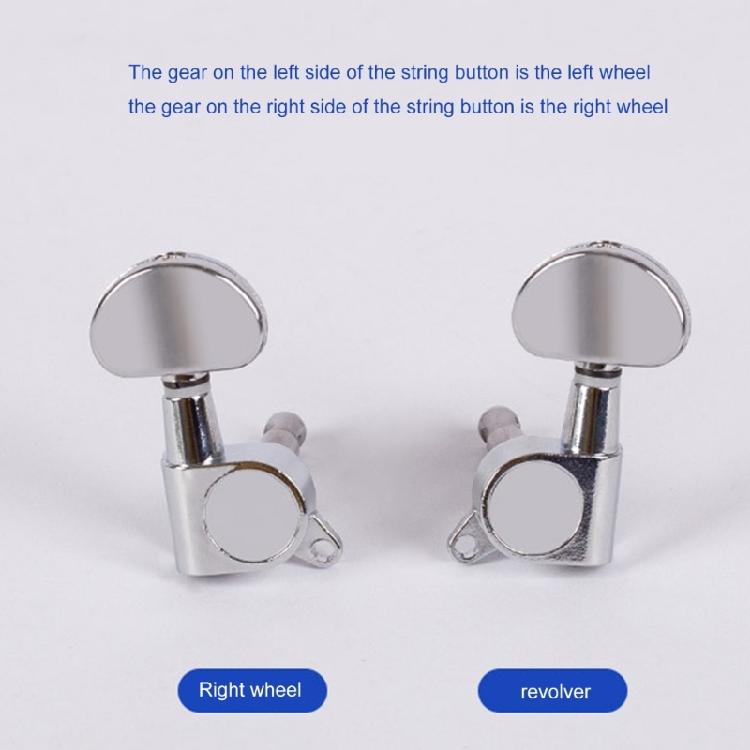 6 шт. Металлические колки для настройки гитары 3 левых 3 правых Головки грифа гитары Ручки Колки Замена Аксессуары для гитары Прочные