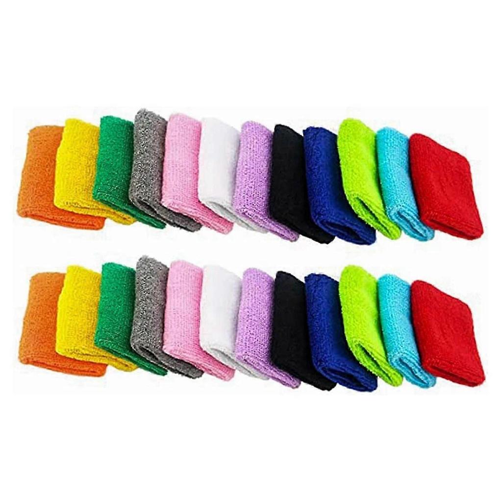 cotton sports wristband for basketball 12 pairs