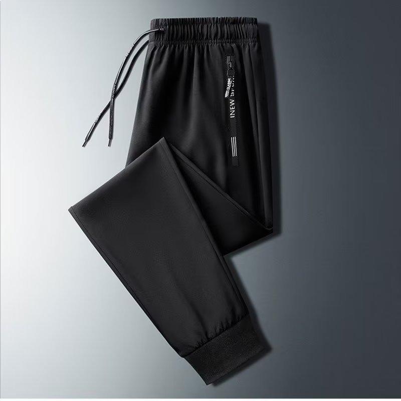 Мужские спортивные штаны осень и зима новые флисовые утолщенные большого размера на молнии повседневные брюки