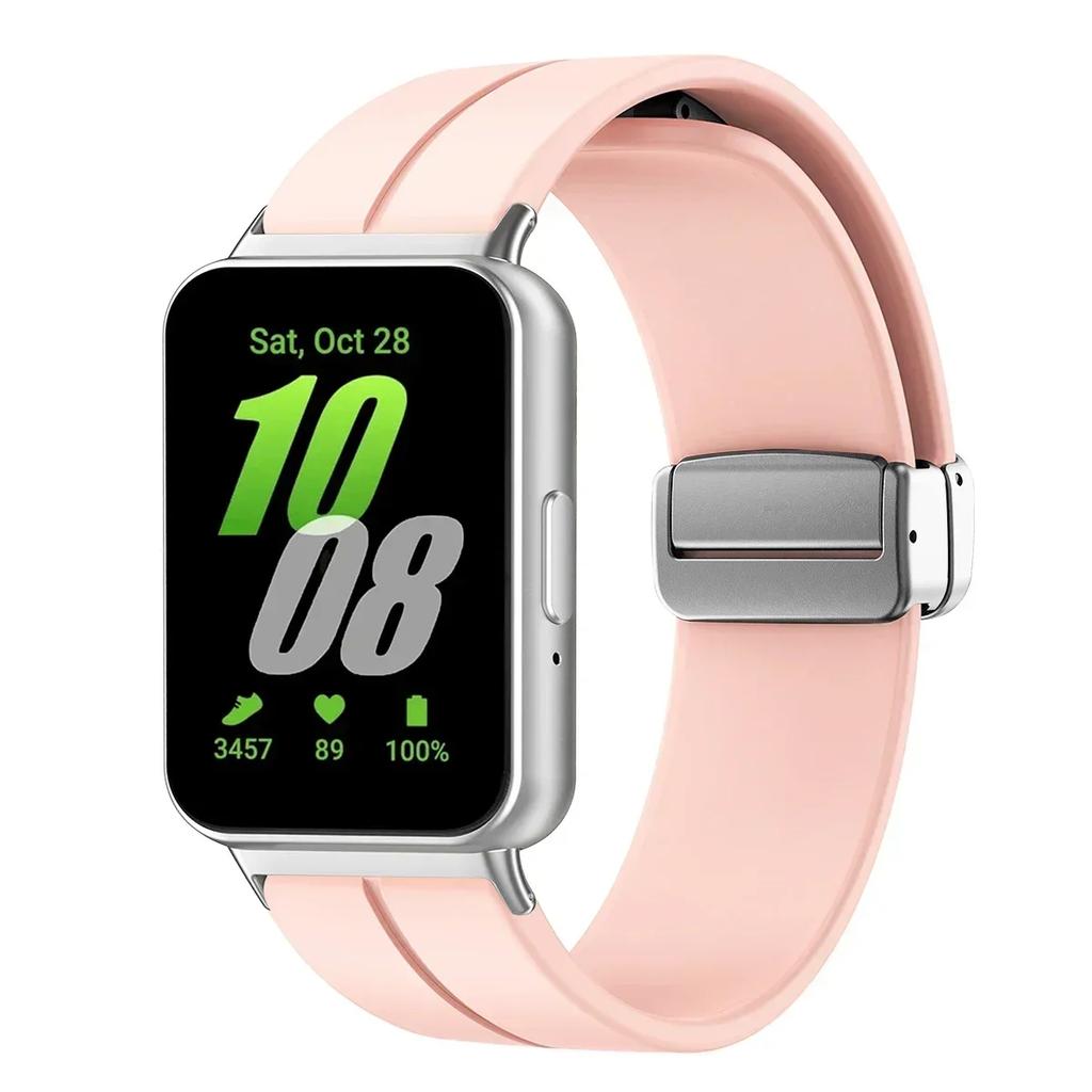 Silicone Strap For Samsung Galaxy Fit3 Watch Band Magnetic Buckle Wristband For Samsung Galaxy Fit 3 Bracelet Replacement Correa