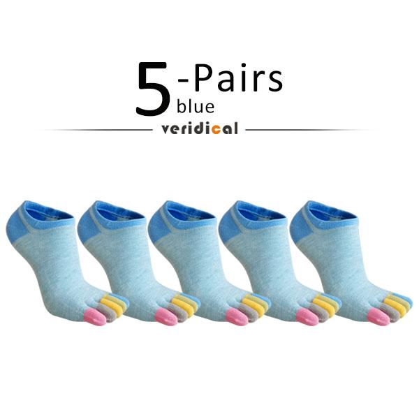 5 Pairs Toes socks No Show Pure Cotton Colorful Shallow Mouth Casual Soft Breathable,Deodorant,Invisible 5 Finger Harajuku Socks