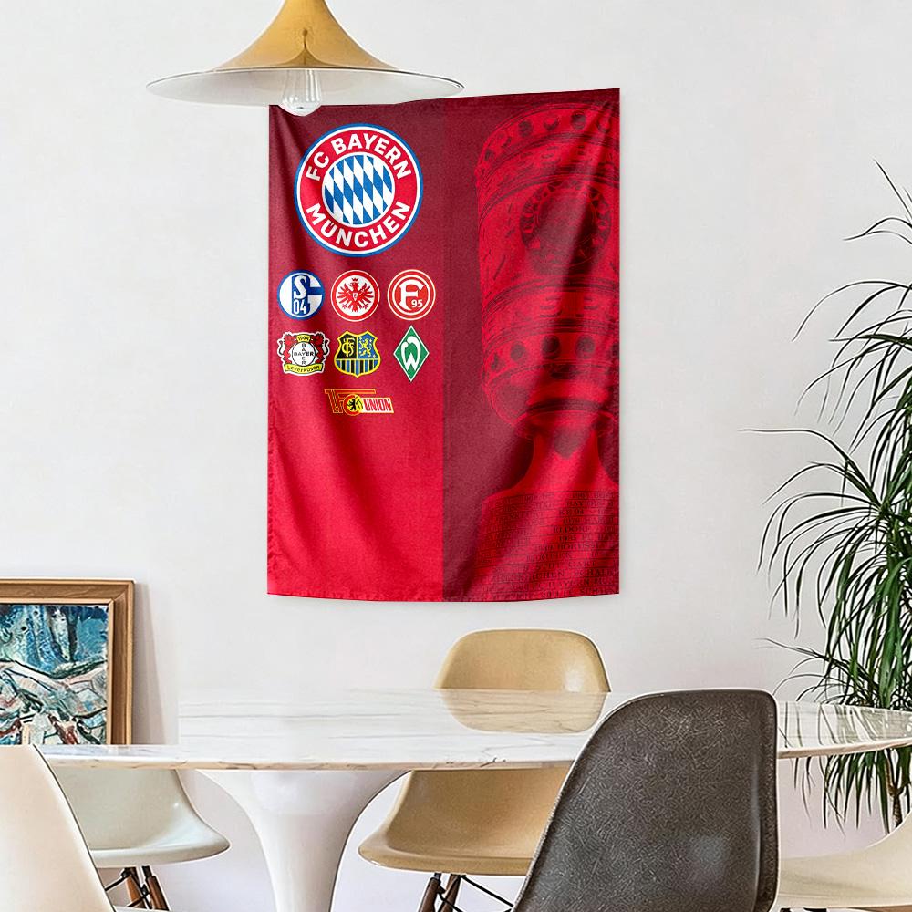 Fc Bayern Mnchen Wall Decor Tapestry Art For Pet Memorial Birthdaywedding Party Backdrop Family Gift