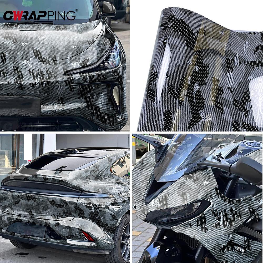 Car Stickers Vinyl Wrap Film Vehicles Waterproof Decals PET Camouflaged Color Change Film for Motorcycle Car Accessories