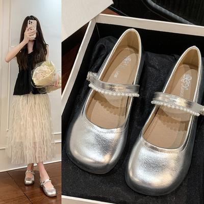 Нежные туфли на плоской подошве для женщин, новые осенние туфли Мэри Джейн с юбками, мягкие туфли-бини для женщин