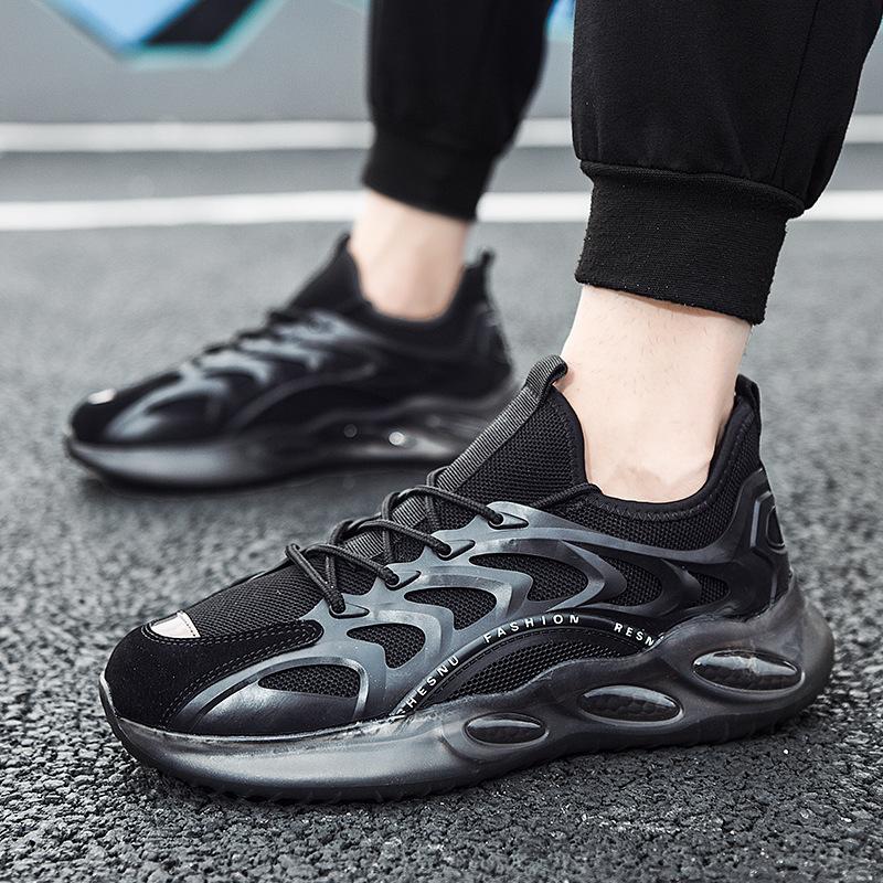 Модные кроссовки для бега, спортивная обувь 2024 года, осенние новые поступления, мужские кроссовки на платформе, дышащая черная сетчатая повседневная обувь Zapatillas Hombre