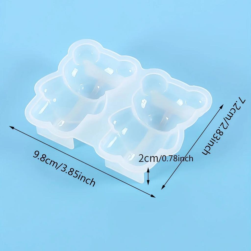 1pc/3pcs/5pcs DIY bear casting mold, silicone resin epoxy bucket mold, agate crystal epoxy resin pendant casting mold